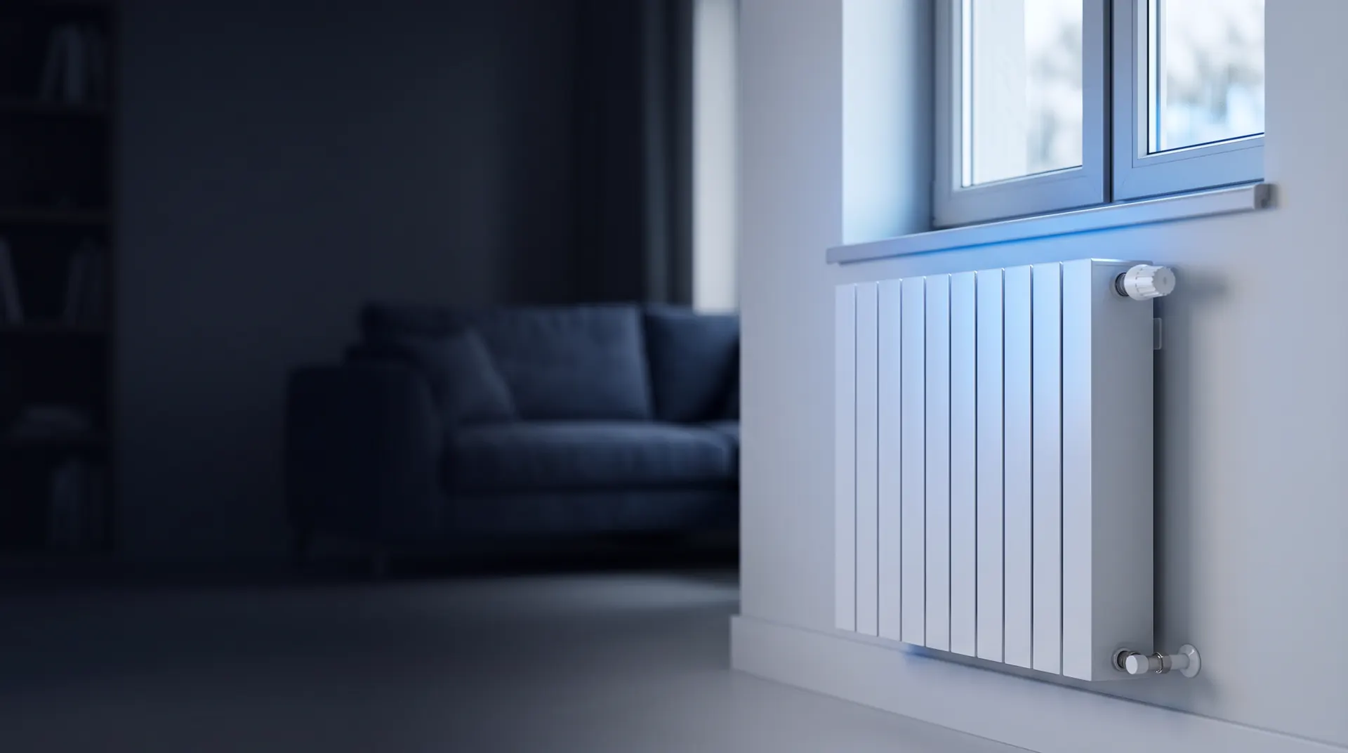 Radiateur à eau chaude dans un salon